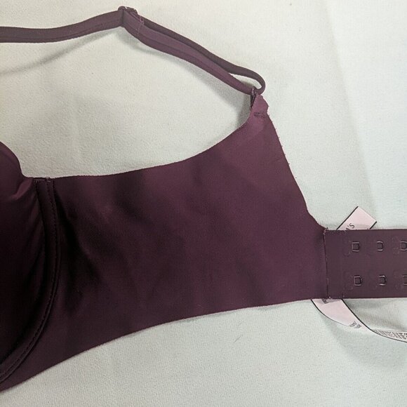 Victoria's Secret 34DD Bra Plum Purple Gold V Underwire Unpadded T-shirt - Picture 10 of 14